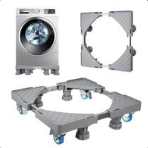 Base Quadrada Ajustável com Rodinhas para Geladeira e Máquina
