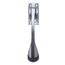 Base quadrada Doorstop Tell Kickdown, cromado acetinado, 10 cm