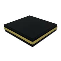 Base QUADRADA PRETA e DOURADO 10CM Base QUADRADA PRETA e DOURADO 10CM