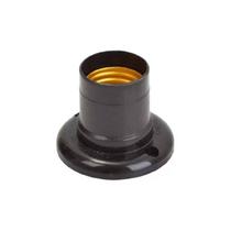 Base Receptáculo Fixo de Teto Termoplástico E27 4A/250V Preto - Rohdina Base Receptáculo Fixo de Teto Termoplástico E27 4A/250V Preto - Rohdina