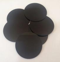 Base Redonda Acrílico Preto 3cm Artesanato Biscuit 20pcs