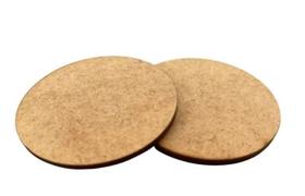 Base Redonda Mdf 6mm Artesanato Biscuit 5cm Kit 50 Pcs