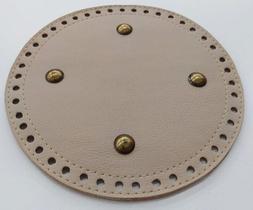 Base redonda para bolsa de crochê 18 cm cor marfim - dupla face e estruturada Base redonda para bolsa de crochê 18 cm cor marfim - dupla face e estruturada