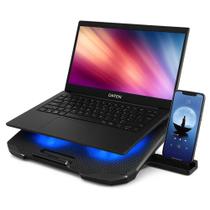 Base Refrigerada Mesa Cooler para Notebook com Led e Porta USB 8 Posições com Suporte para Celular
