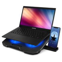 Base Refrigerada Mesa Cooler para Notebook com Led e Porta USB 8 Posições com Suporte para Celular
