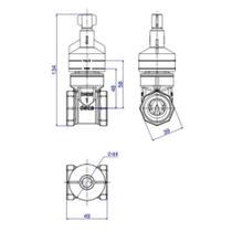 Base Registro Gaveta Bruto - 1" Dn25 - Deca