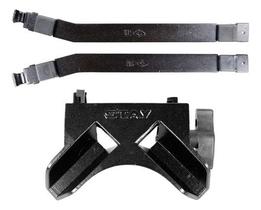 Base Reta + Braços 290mm Curvo Preto Para Suporte Stay Slim