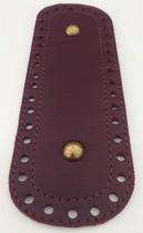 Base retangular para bolsa de crochê 7 cm x 20 cm cor bordô