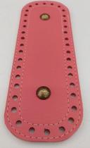 Base retangular para bolsa de crochê 7 cm x 20 cm cor coral