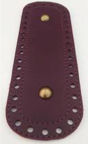 Base retangular para bolsa de crochê 7 cm x 25 cm cor bordô - dupla face e estruturada