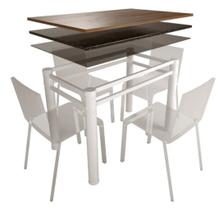 Base Retangular Para Mesa Jantar Branco1.20mt Ref. Cv01