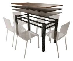 Base Retangular Para Mesa Jantar Texturizado 1.20mt