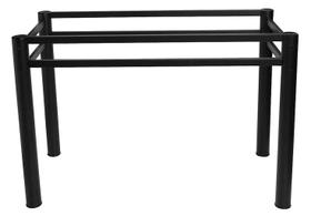 Base Retangular Para Mesa Jantar Vidro Pedra Madeira 1,50mx80