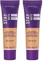 Base Rimmel Stay Matte Sun Beige 30 mL (Paquete de 2)