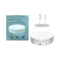 Base Rotativa Elétrica 360 Graus Com 3 Velocidades, Alimentada Por USB E Bateria, Bandeja Expositora Base Rotativa Elétrica 360 Graus Com 3 Velocidades, Alimentada Por USB E Bateria, Bandeja Expositora