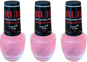 BASE RUBI PARA TRATAMENTO DE UNHA EXTRA FORTE SPA DOS PÉS 16ml - LORE PÉ Kit 3und BASE RUBI PARA TRATAMENTO DE UNHA EXTRA FORTE SPA DOS PÉS 16ml - LORE PÉ Kit 3und