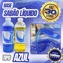 Base sabão líquido AZUL Verzzon faz 30L lava-roupas Base Concentrada Fácil Preparo Base sabão líquido AZUL Verzzon faz 30L lava-roupas Base Concentrada Fácil Preparo