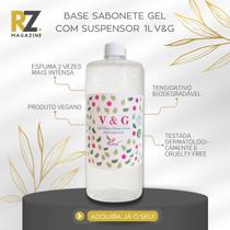 Base Sabonete Gel com Suspensor V&G 1 Litro para Geleia de Banho, Sabonete com Glitter e Esfoliante Base Sabonete Gel com Suspensor V&G 1 Litro para Geleia de Banho, Sabonete com Glitter e Esfoliante