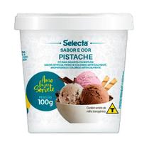 Base Saborizante Sabor Pistache para Sorvete e Sobremesa Selecta 100g