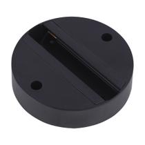 Base Sobrepor Para Spot Trilho Preto 8,5cm Embu Led