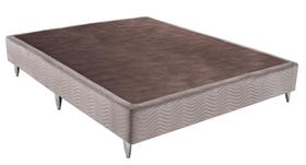 Base Sommier Camurça Bege Casal 23x138x188 - Revestida em Camurçano - Ortobom