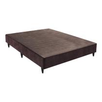 Base Sommier Camurça Marrom Casal (138x188x30) - Revestida em Camurça - Ortobom Base Sommier Camurça Marrom Casal (138x188x30) - Revestida em Camurça - Ortobom