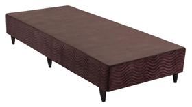 Base Sommier Camurça Marrom Solteiro (88x188x23) - Ortobom