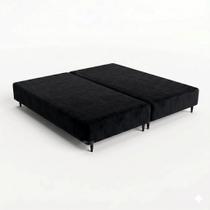Base Sommier Camurça Super King 193x203x43cm Ortobom Preto