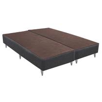 Base Sommier Linho Cinza Queen (158x198x23) - Ortobom