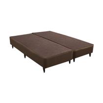 Base Sommier Linho Marrom Queen (158X198X23) Linho - Ortobom