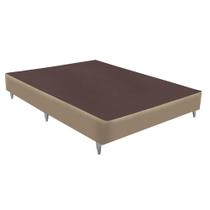 Base Sommier Veludo Bege Viúva (128x188x23) - Ortobom