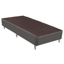 Base Sommier Veludo Cinza Solteiro (88x188x23) - Ortobom