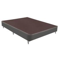 Base Sommier Veludo Cinza Viúva (128x188x23) - Ortobom