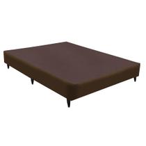 Base Sommier Veludo Marrom Casal (138x188x23) - Ortobom Base Sommier Veludo Marrom Casal (138x188x23) - Ortobom