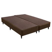 Base Sommier Veludo Marrom Queen (158x198x23) - Ortobom