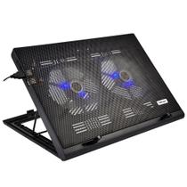 Base Suporte 2 Coolers Para Notebook Shine Usb Led Letron - Leonora