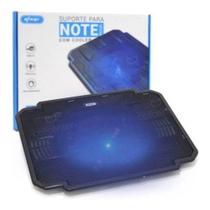 Base Suporte Com Cooler Led Para Notebook Até 17 Iluminado Kp-9012 Preto Base Suporte Com Cooler Led Para Notebook Até 17 Iluminado Kp-9012 Preto