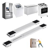 Base Suporte com Rodinhas Ajustável para Geladeira, Fogão e Máquina de Lavar Suporte Elevado Até 200 kg (Branco) Base Suporte com Rodinhas Ajustável para Geladeira, Fogão e Máquina de Lavar Suporte Elevado Até 200 kg (Branco)