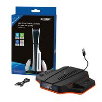 Base Suporte Cooler com Dock Carregador de Controle e Led RGB para Ps5 SLIM Disco e Digital Base Suporte Cooler com Dock Carregador de Controle e Led RGB para Ps5 SLIM Disco e Digital