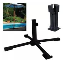 Base Suporte Dobrável Para Guarda Sol E Ombrelones 3695 Mor