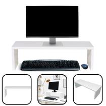 Base Suporte Elevado Para Monitor 20x60x20cm MDF Branco Base Suporte Elevado Para Monitor 20x60x20cm MDF Branco