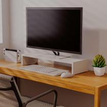 Base Suporte para Monitor Apoio de Mesa Branco