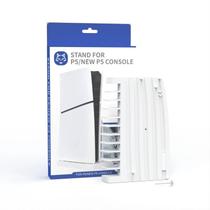 Base Suporte Para Playstation 5 e PS5 Slim Digital e Ultra Suporte Para 11 Jogos Branco
