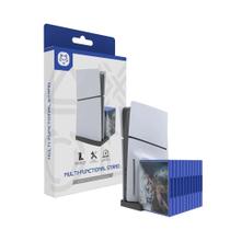 Base Suporte Para Playstation 5 e PS5 Slim Digital e Ultra Suporte Para 11 Jogos Preto