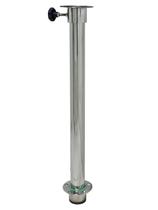 Base Suporte Pedestal Inox Giratório Removível P/ Mesa 65cm