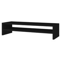 Base Suporte Stand Para Monitor Setup Soft Elevado 65x15cm em 100% MDF Preto - Abmaza