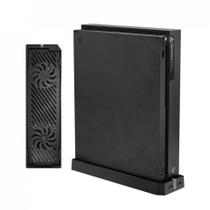 Base Suporte Vertical Com 2 Coolers Xbox One X Hub Usb Preto Base Suporte Vertical Com 2 Coolers Xbox One X Hub Usb Preto