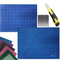 Base Tabua de Corte Artesanato Patchwork Scrapbook Placa Cortes A2 Dupla Face Regenerativa Estilete Profissional