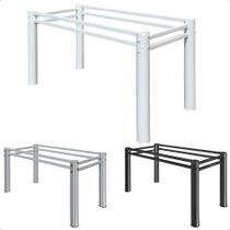 Base Tampo Para Mesa De Jantar Serve para Pedra Granito Vidro Madeira de até 120 x 80cm Tubolar