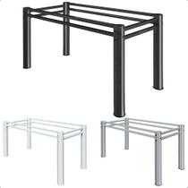 Base Tampo Para Mesa De Jantar Serve para Pedra Granito Vidro Madeira de até 120 x 80cm Tubolar